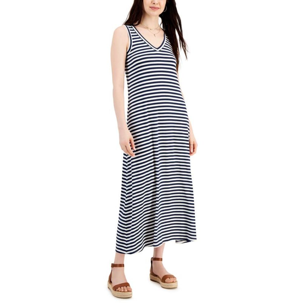 Style & Co. Petite Striped Maxi Dress